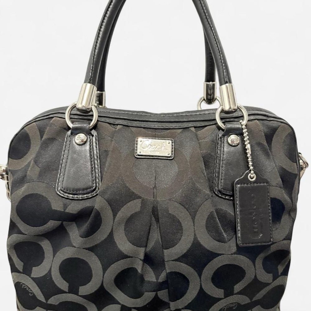 SOLD‼️‼️‼️ Coach Black Satchel with Signature Monogram